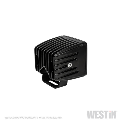 Westin HyperQ LED Auxiliary Light; Pair; 3.2 x 3 in. 5W Cree Flood Beam;