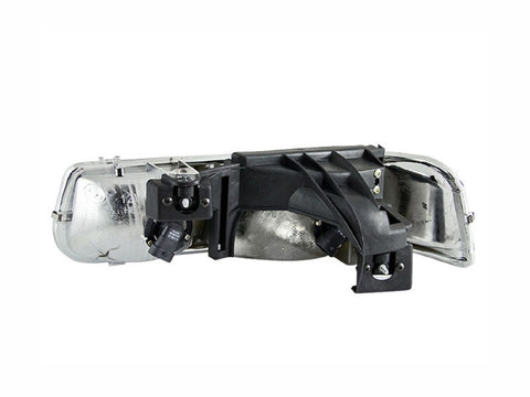 ANZO USA Crystal Headlight Set; Clear Lens; Chrome Housing; Pair;
