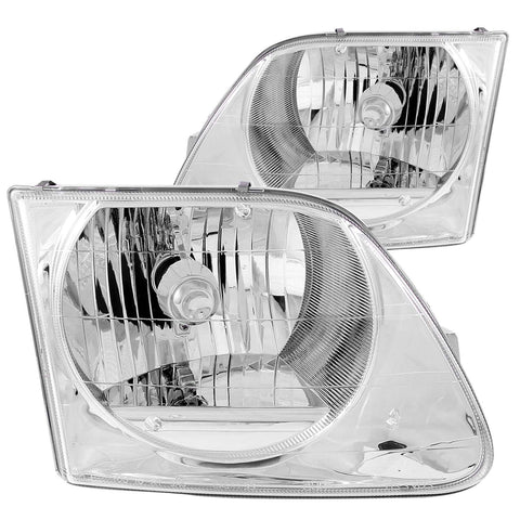 Anzo USA Crystal Headlight Set; Clear Lens; Chrome Housing; Pair;