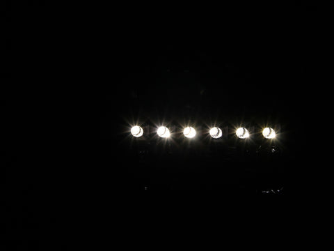 Anzo USA Crystal Headlight Set; Clear Lens; Black Housing; w/1 pc. LED Strip; Pair;