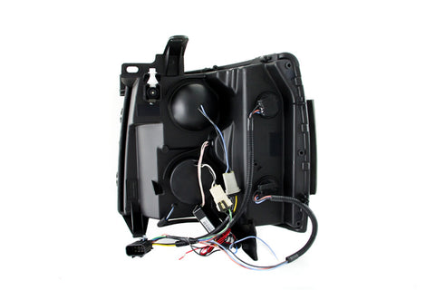 ANZO USA Projector Headlight Set w/Halo; Clear Lens; Black Housing; Pair; CCFL;