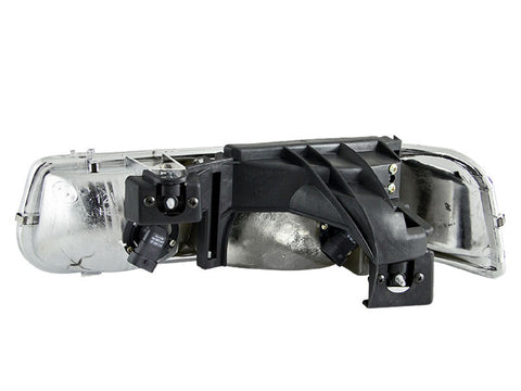 Anzo USA Crystal Headlight Set; Clear Lens; Black Housing; Pair;