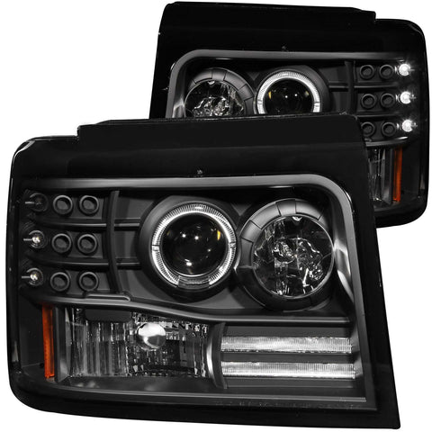 Anzo USA Projector Headlight Set w/Halo