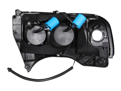 Anzo USA Projector Headlight Set w/Halo; Clear Lens; Black Housing; Pair;