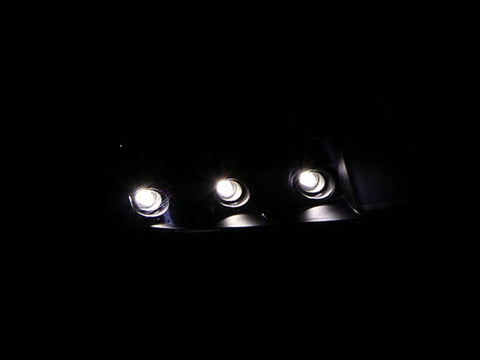 Anzo USA Crystal Headlight Set; Clear Lens; Chrome Housing; Pair; w/1 pc. LED;