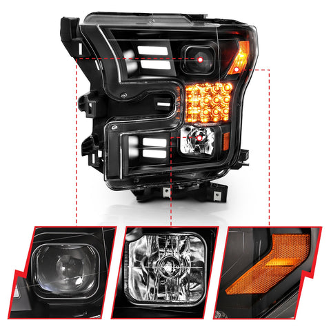 Anzo USA Projector Headlight Set