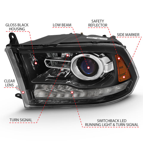 Anzo USA Projector Headlight Set w/Halo