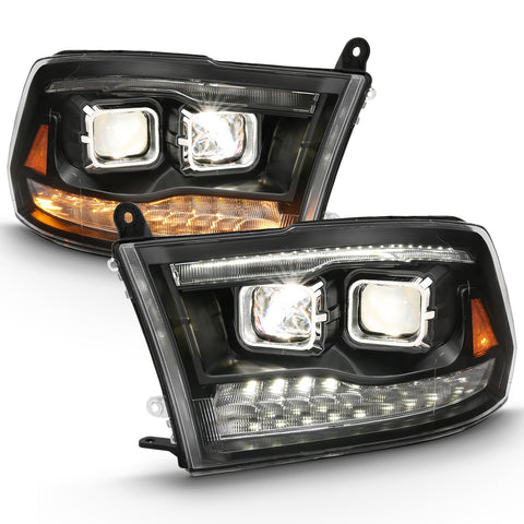 ANZO USA Projector Headlights Chrome Housing w/Switchback