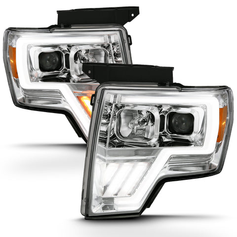 ANZO USA Projector Light Bar G4 Switchback Headlight Chrome Amber