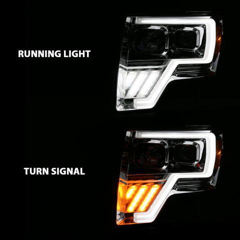 ANZO USA Projector Light Bar G4 Switchback Headlight Chrome Amber