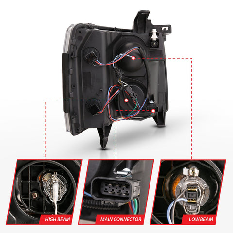 Anzo USA Projector Headlight Set