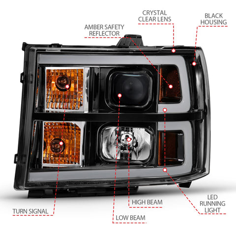 Anzo USA Projector Headlight Set