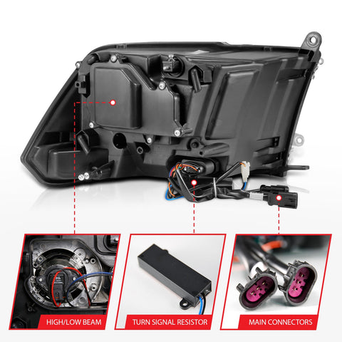 Anzo USA Projector Headlight Set w/Halo