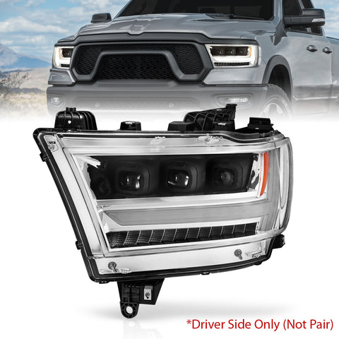 ANZO USA FULL LED PROJECTOR HEADLIGHTS CHROME AMBER (SEQUENTIAL SIGNAL) (LEFT SIDE)