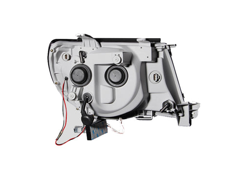 Anzo USA Projector Headlight Set w/Halo; Clear Lens; Black Housing; Pair;