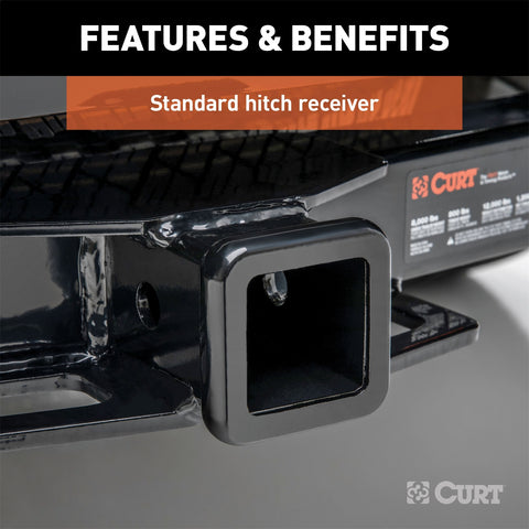 CURT Class 3 Trailer Hitch; 2in. Receiver; Select Ford F-250; F-350 Super Duty