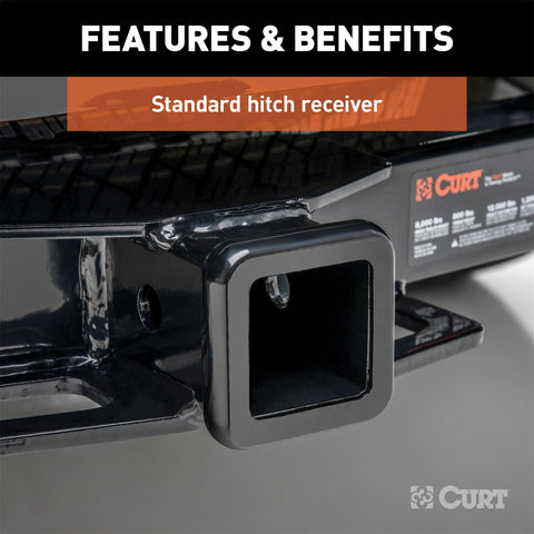 CURT Class 3 Trailer Hitch; 2in. Receiver; Select Ford Explorer; Lincoln Aviator