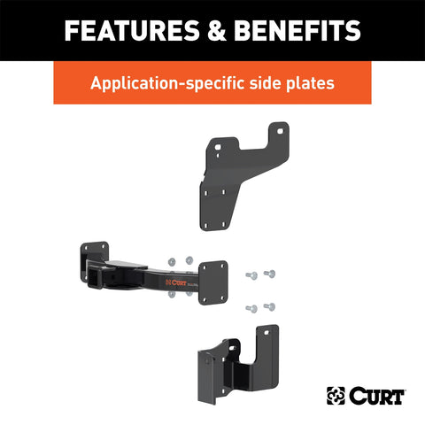 CURT Class 3 Multi-Fit Trailer Hitch with 2in. Receiver; Select Ford F-150