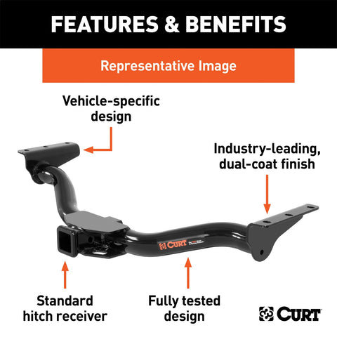 CURT Class 4 Trailer Hitch; 2in. Receiver; Select Ford F-150