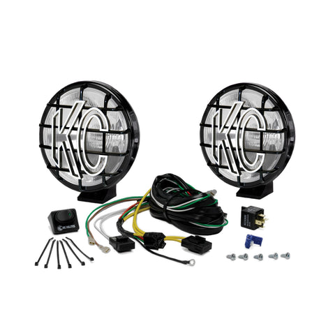 KC Hilites 6" Apollo Pro Halogen - 2-Light System - 100W Spread Beam