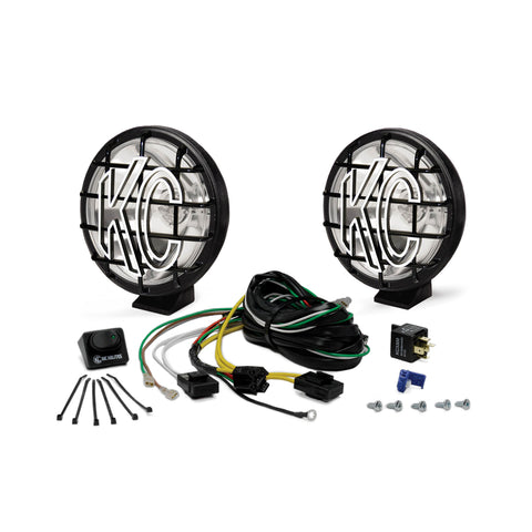 KC Hilites 6" Apollo Pro Halogen - 2-Light System - 100W Fog Beam
