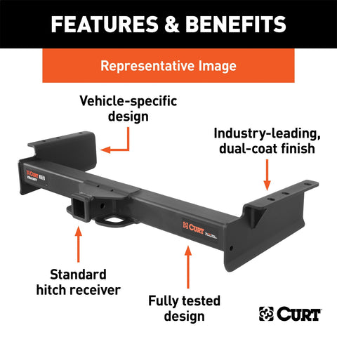 CURT Xtra Duty Class 5 Trailer Hitch; 2in. Receiver; Select Ford F-350 Super Duty