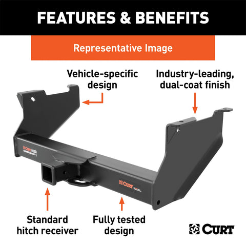 CURT Commercial Duty Class 5 Hitch; 2-1/2in.; Select Ford F-350 Super Duty