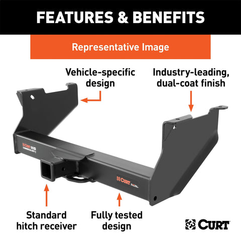 CURT Commercial Duty Class 5 Hitch; 2-1/2in.; Select Ford F250; F350; F450 Super Duty
