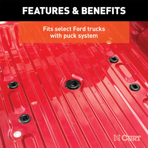 CURT Puck System 5th Wheel Roller; 24K; Select Ford F-250; F-350; 6.75ft. Bed