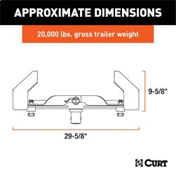 CURT Puck System 5th Wheel Legs; Select Nissan Titan XD; 8ft. Bed; 20K