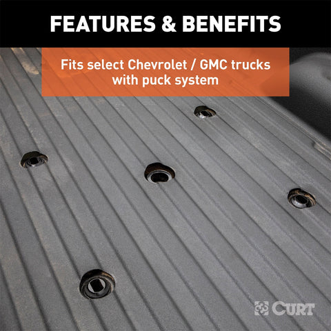 CURT Puck System 5th Wheel Legs; Select Silverado; Sierra 2500; 3500 HD; 8ft. Bed; 25