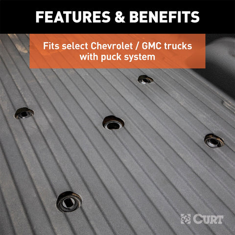CURT Q24 5th Wheel Hitch; Select Silverado; Sierra 2500; 3500 HD; 8ft. Bed Puck Syste