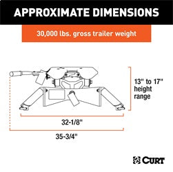 CURT CURT 16190 A30 5th Wheel Hitch; 30;000 lbs