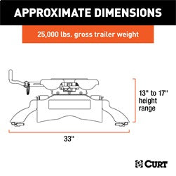 CURT CURT 16265 Q25 5th Wheel Hitch; 25;000 lbs