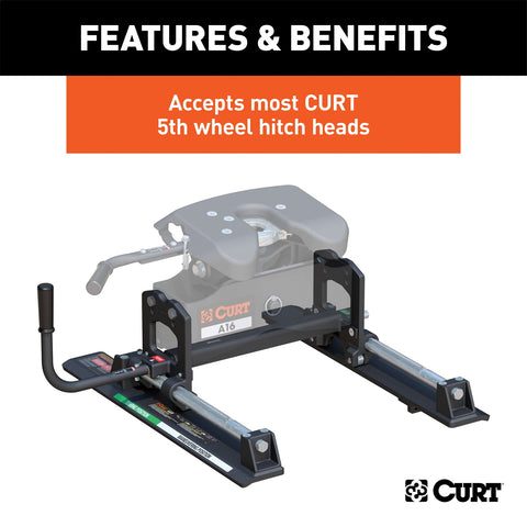 CURT CURT 16560 R16 5th Wheel Roller for Short Bed Trucks; 16;000 lbs