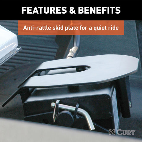 CURT E16 Sliding 5th Wheel Hitch with Rails; 16;000 lbs.