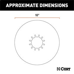 CURT CURT 16721 5th Wheel Hitch Lube Plate; 10-Inch Diameter