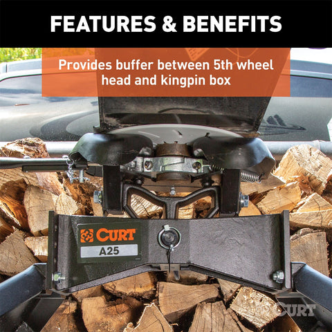 CURT CURT 16722 5th Wheel Hitch Lube Plate; 12-Inch Diameter
