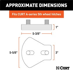 CURT CURT 16992 A-Series 5th Wheel Wedge Kit for Rotating Pin Box