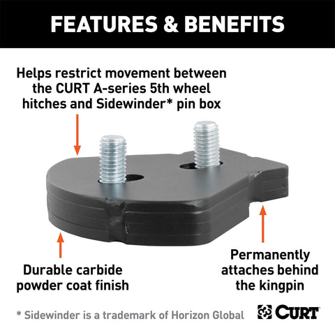 CURT CURT 16992 A-Series 5th Wheel Wedge Kit for Rotating Pin Box