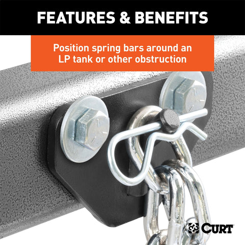 CURT CURT 17005 Weight Distribution Hitch Bolt-On Hookup Brackets