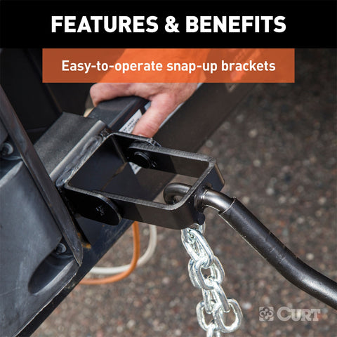 CURT Round Bar Weight Distribution Hitch with Integrated Lubrication (6-8K)