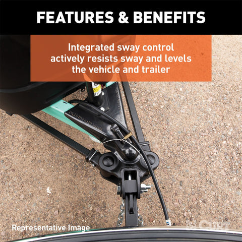 CURT TruTrack 4P Weight Distribution Hitch with 4x Sway Control; 8-10K