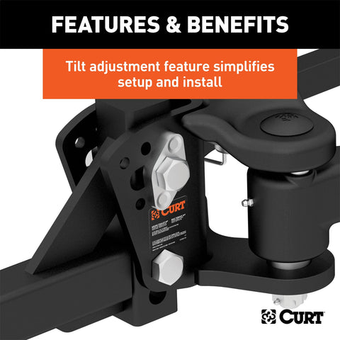 CURT TruTrack 4P Weight Distribution Hitch with 4x Sway Control; 8-10K