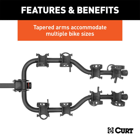 CURT Premium Hitch-Mounted Bike Rack (4 Bikes; 2in. Shank)