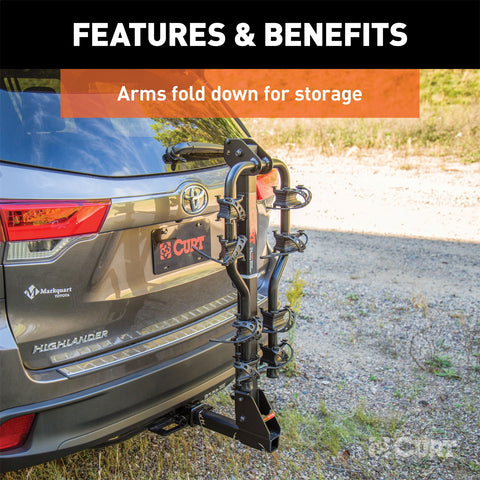 CURT Premium Hitch-Mounted Bike Rack (4 Bikes; 2in. Shank)