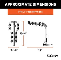 CURT Premium Hitch-Mounted Bike Rack (5 Bikes; 2in. Shank)