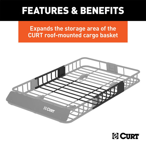 CURT CURT 18117 21 x 37-Inch Roof Rack Extension for CURT Rooftop Cargo Carrier 18115