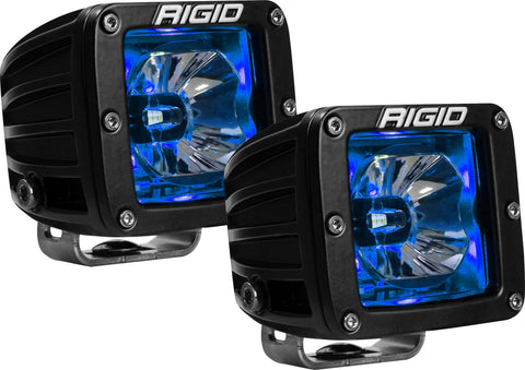 Rigid Industries RIGID Radiance Pod With Blue Backlight; Surface Mount; Black Housing; Pair