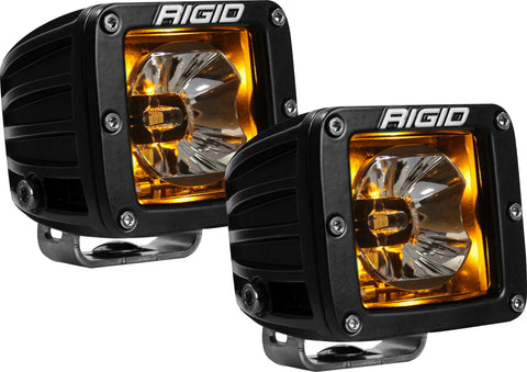 Rigid Industries RIGID Radiance Pod With Amber Backlight; Surface Mount; Black Housing; Pair
